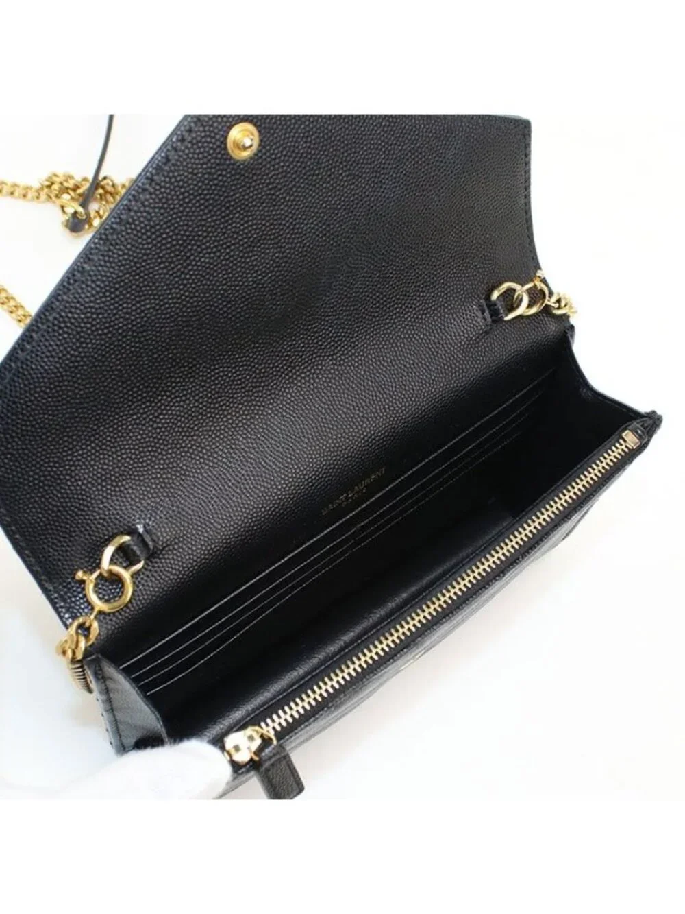 Saint Laurent Cassandra Envelope Chain Wallet Leather Shoulder